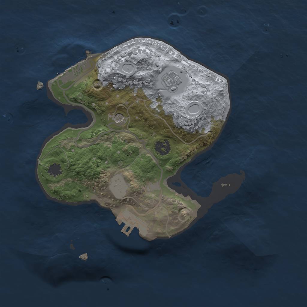 Rust Map: Procedural Map, Size: 2000, Seed: 261695, 9 Monuments