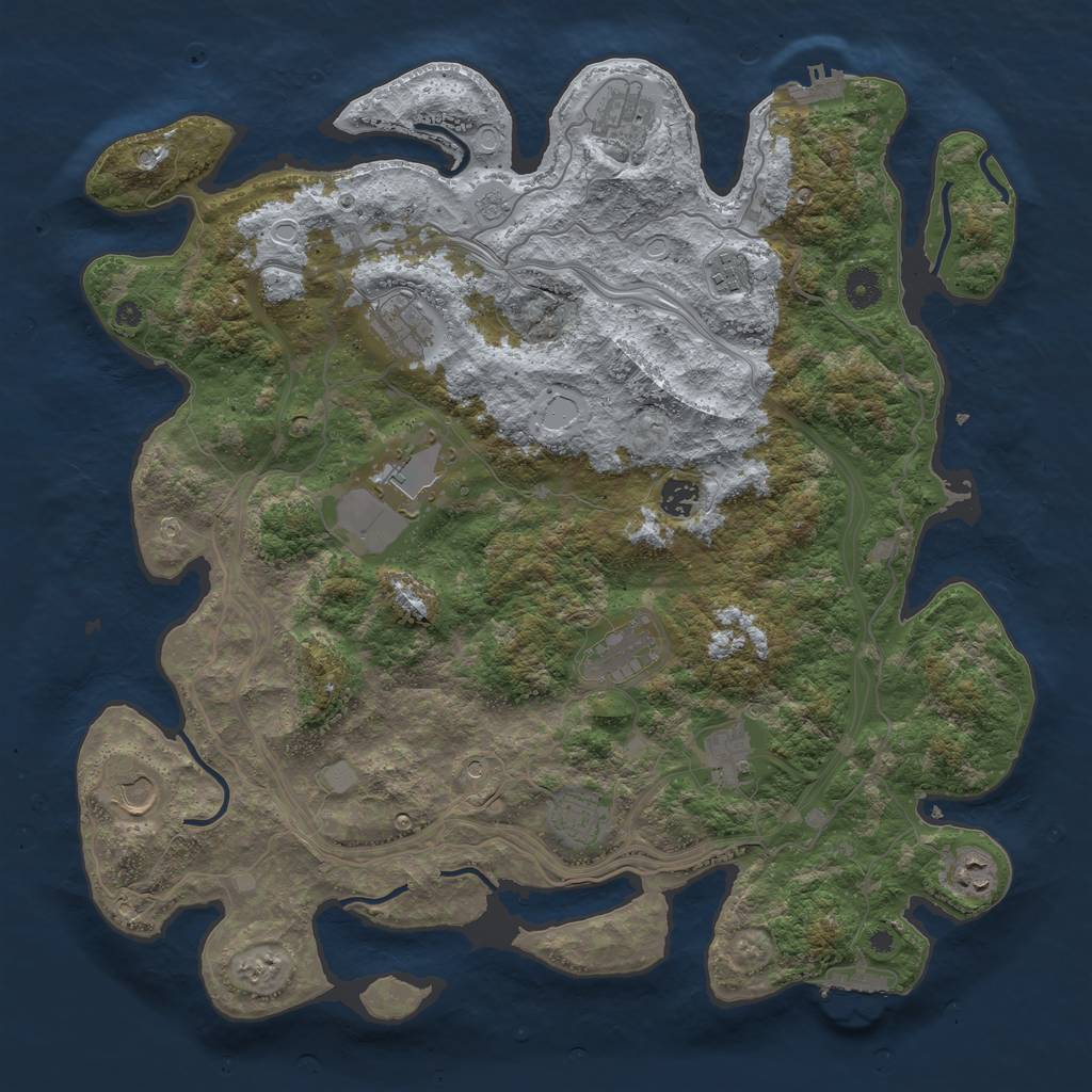 Rust Map: Procedural Map, Size: 4250, Seed: 1109862378, 19 Monuments