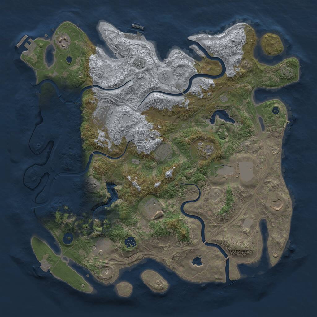 Rust Map: Procedural Map, Size: 4269, Seed: 489786633, 16 Monuments