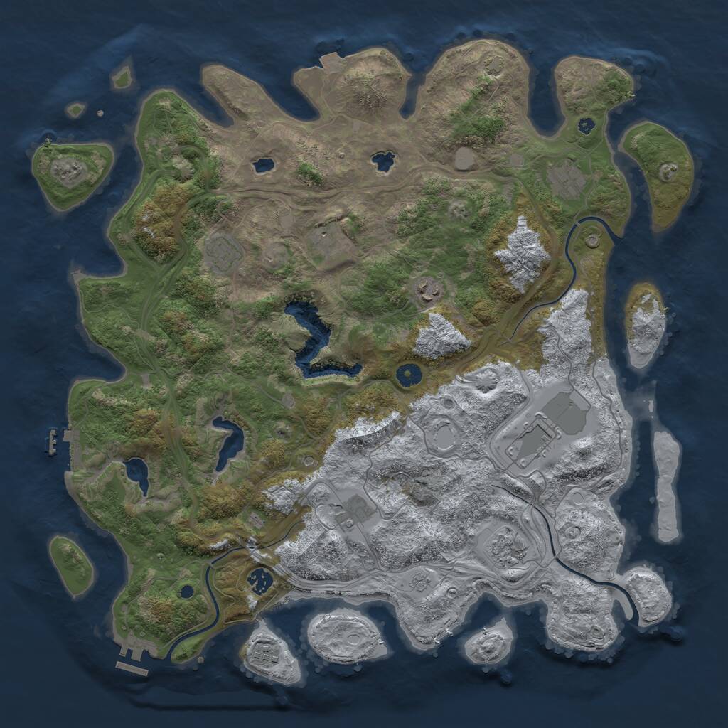 Rust Map: Procedural Map, Size: 4500, Seed: 76023316, 15 Monuments