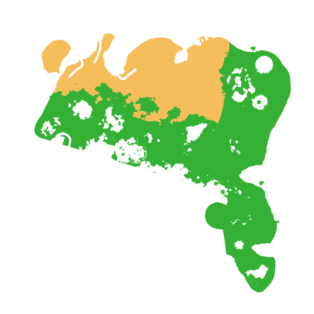 Biome Rust Map: Procedural Map, Size: 3200, Seed: 52589