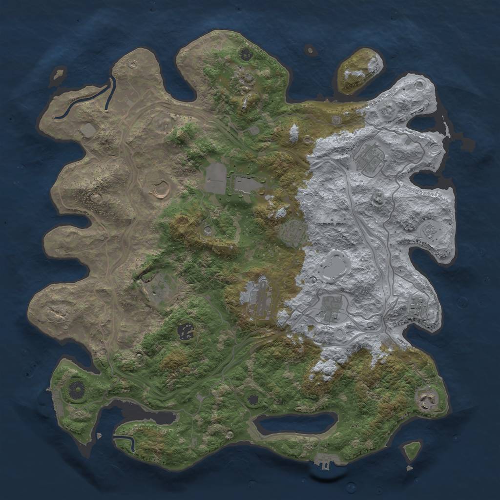 Rust Map: Procedural Map, Size: 4250, Seed: 75311741, 20 Monuments