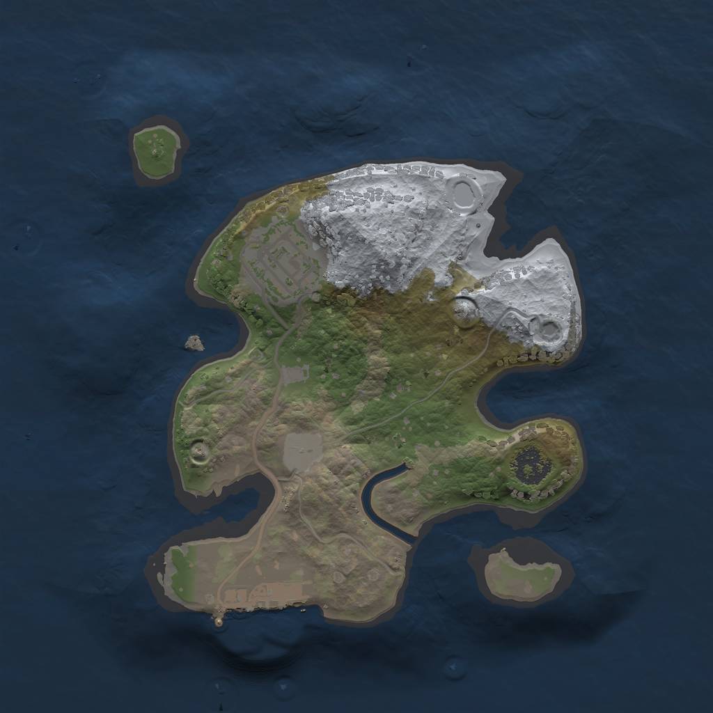 Rust Map: Procedural Map, Size: 2000, Seed: 1964123925, 7 Monuments