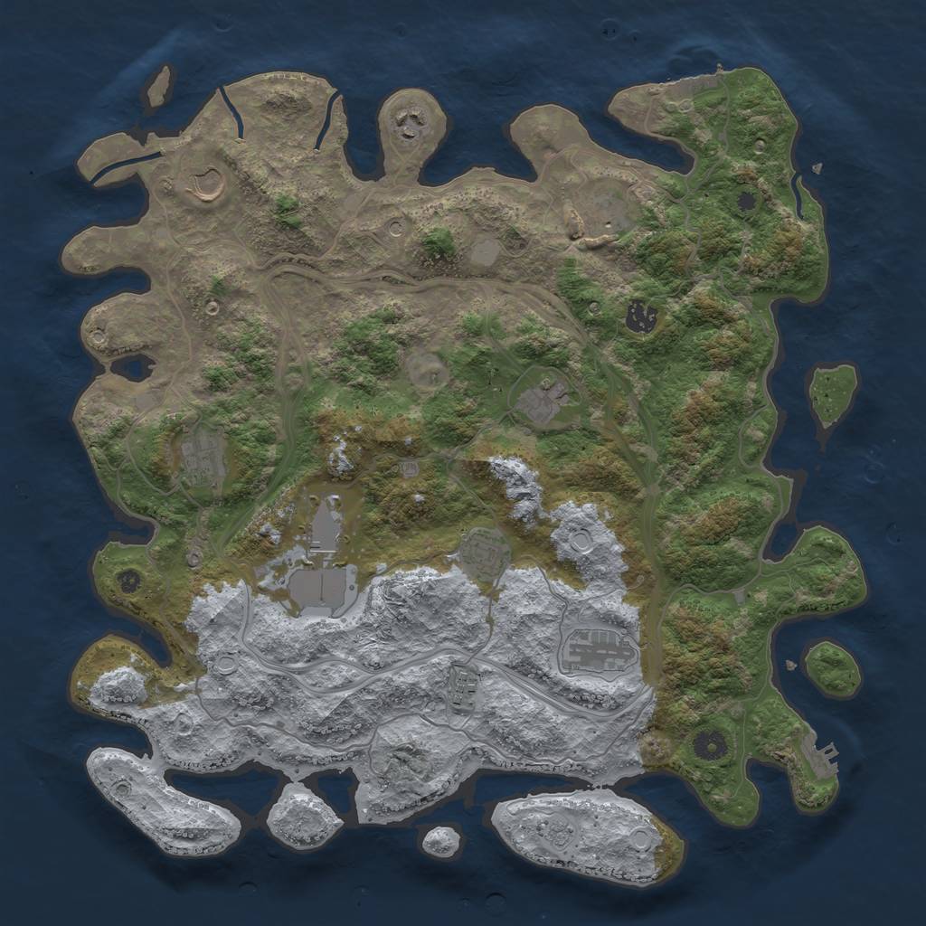 Rust Map: Procedural Map, Size: 4250, Seed: 1488953301, 19 Monuments