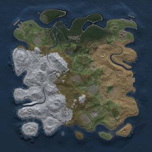 Thumbnail Rust Map: Procedural Map, Size: 3750, Seed: 1177655020, 19 Monuments