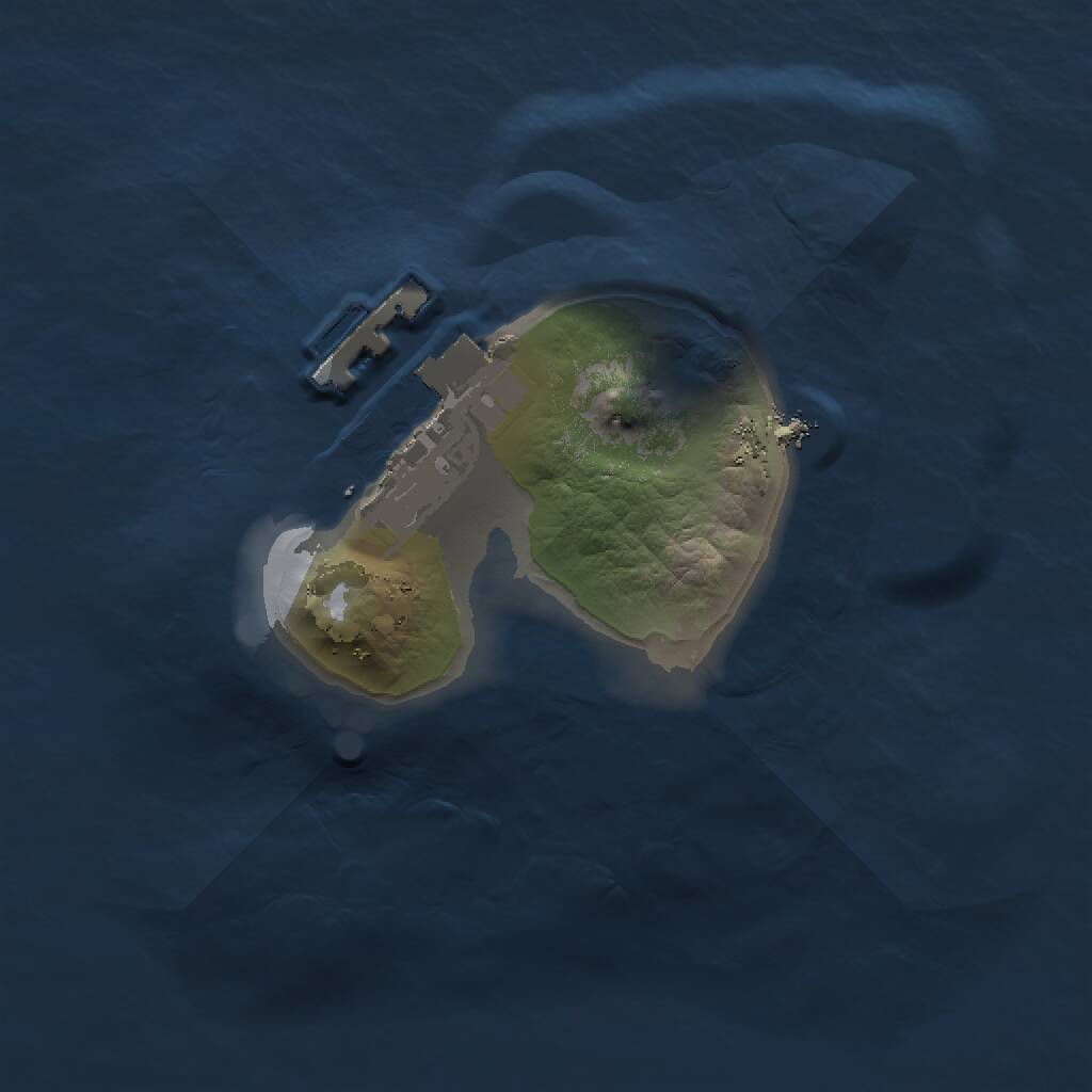 Rust Map: Procedural Map, Size: 1200, Seed: 6286, 2 Monuments