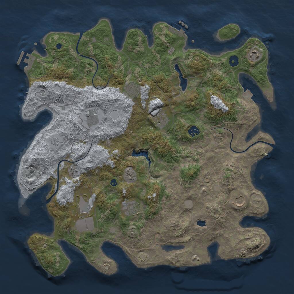 Rust Map: Procedural Map, Size: 4150, Seed: 1943, 15 Monuments