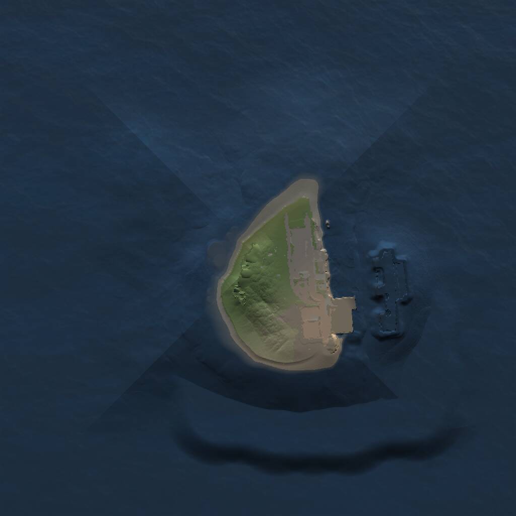 Rust Map: Procedural Map, Size: 1000, Seed: 5673, 2 Monuments