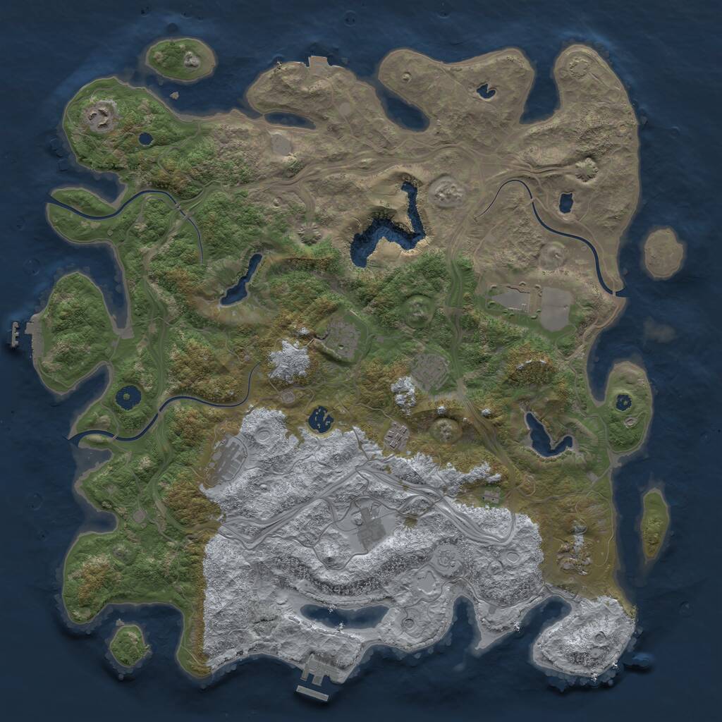 Rust Map: Procedural Map, Size: 4500, Seed: 1470, 15 Monuments