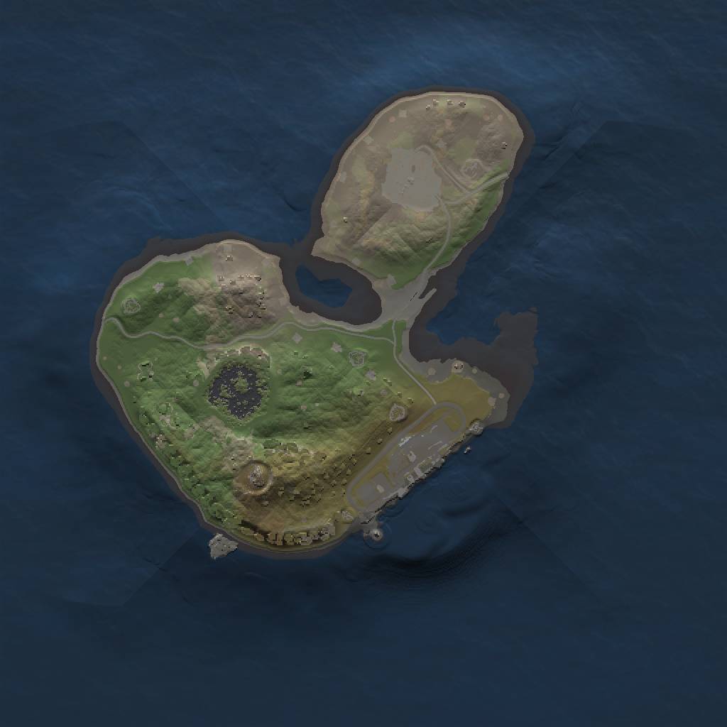 Rust Map: Procedural Map, Size: 1400, Seed: 214135, 5 Monuments