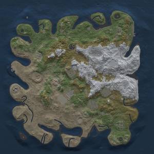 Thumbnail Rust Map: Procedural Map, Size: 4000, Seed: 2147483, 19 Monuments