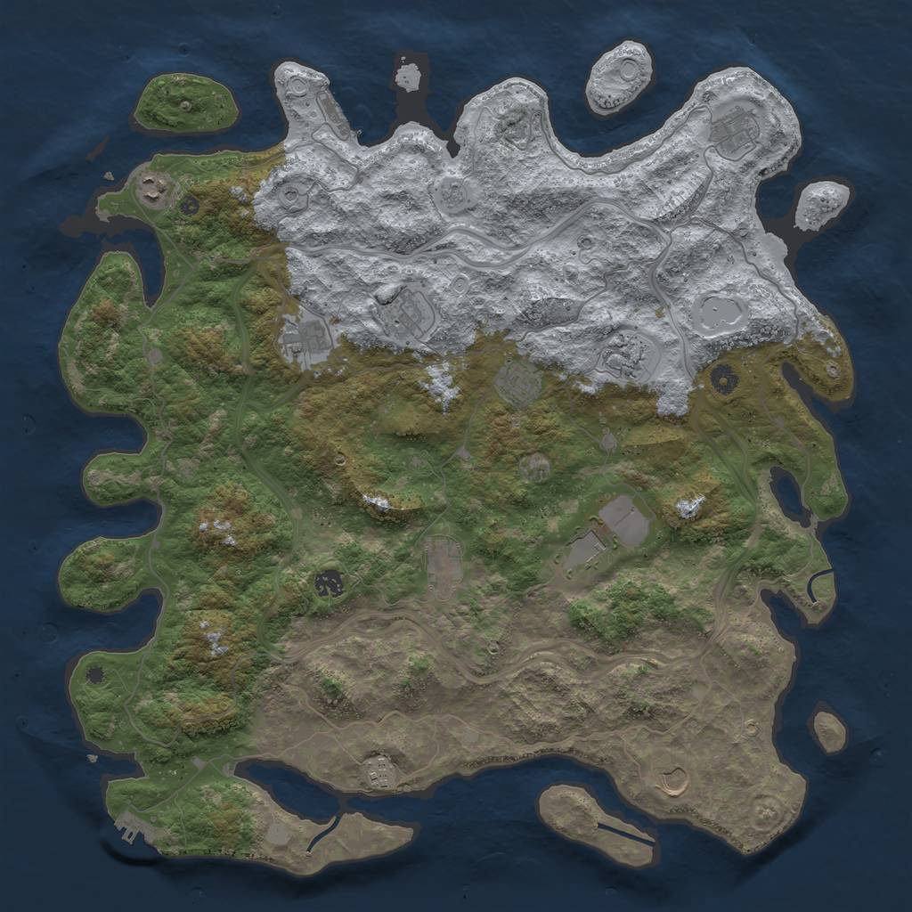 Rust Map: Procedural Map, Size: 4750, Seed: 589967240, 20 Monuments