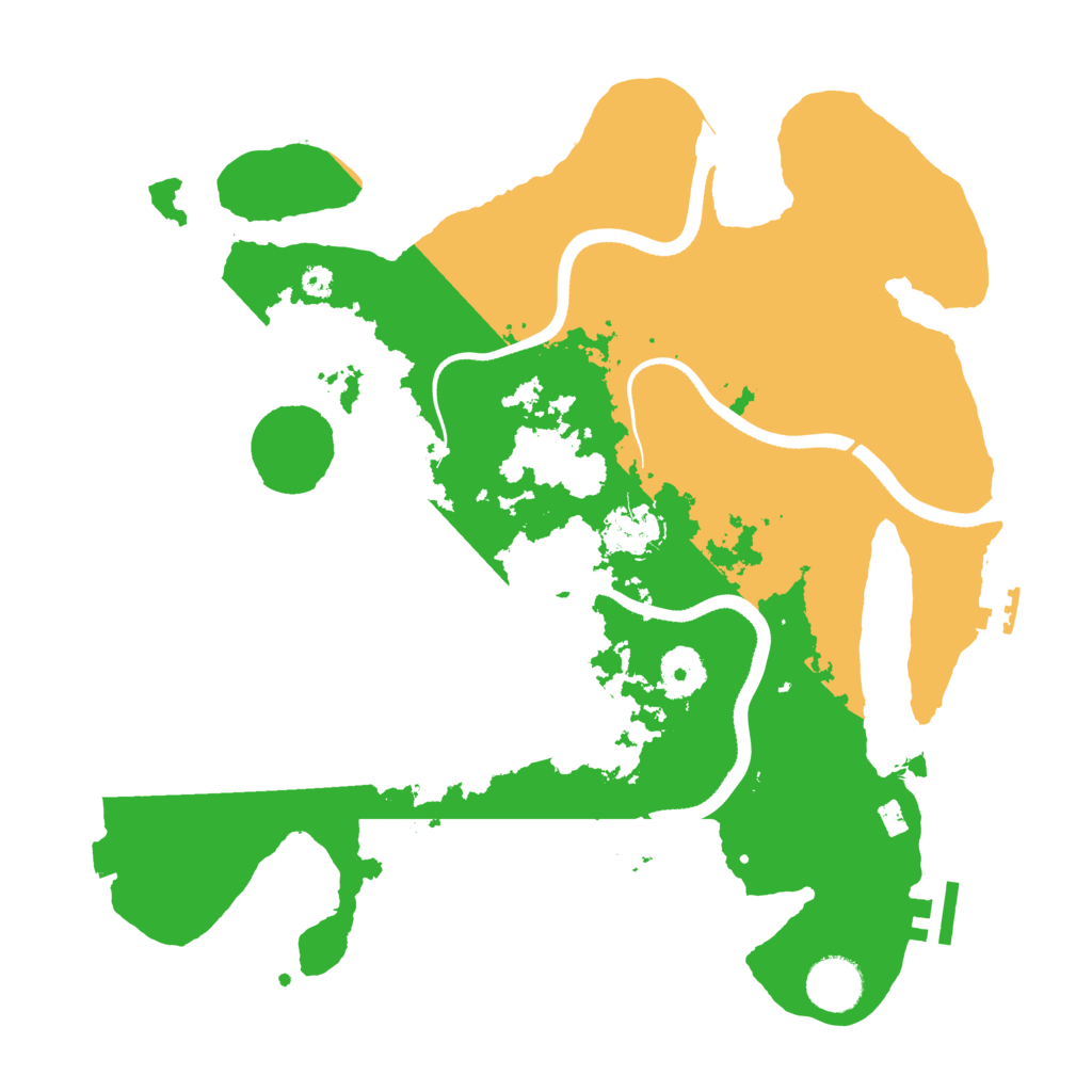Biome Rust Map: Procedural Map, Size: 3500, Seed: 132245282