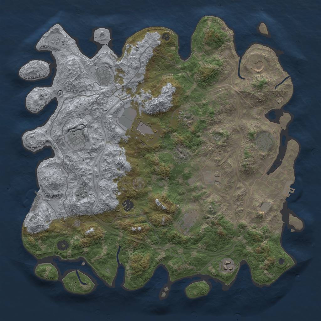 Rust Map: Procedural Map, Size: 4250, Seed: 1348948822, 20 Monuments