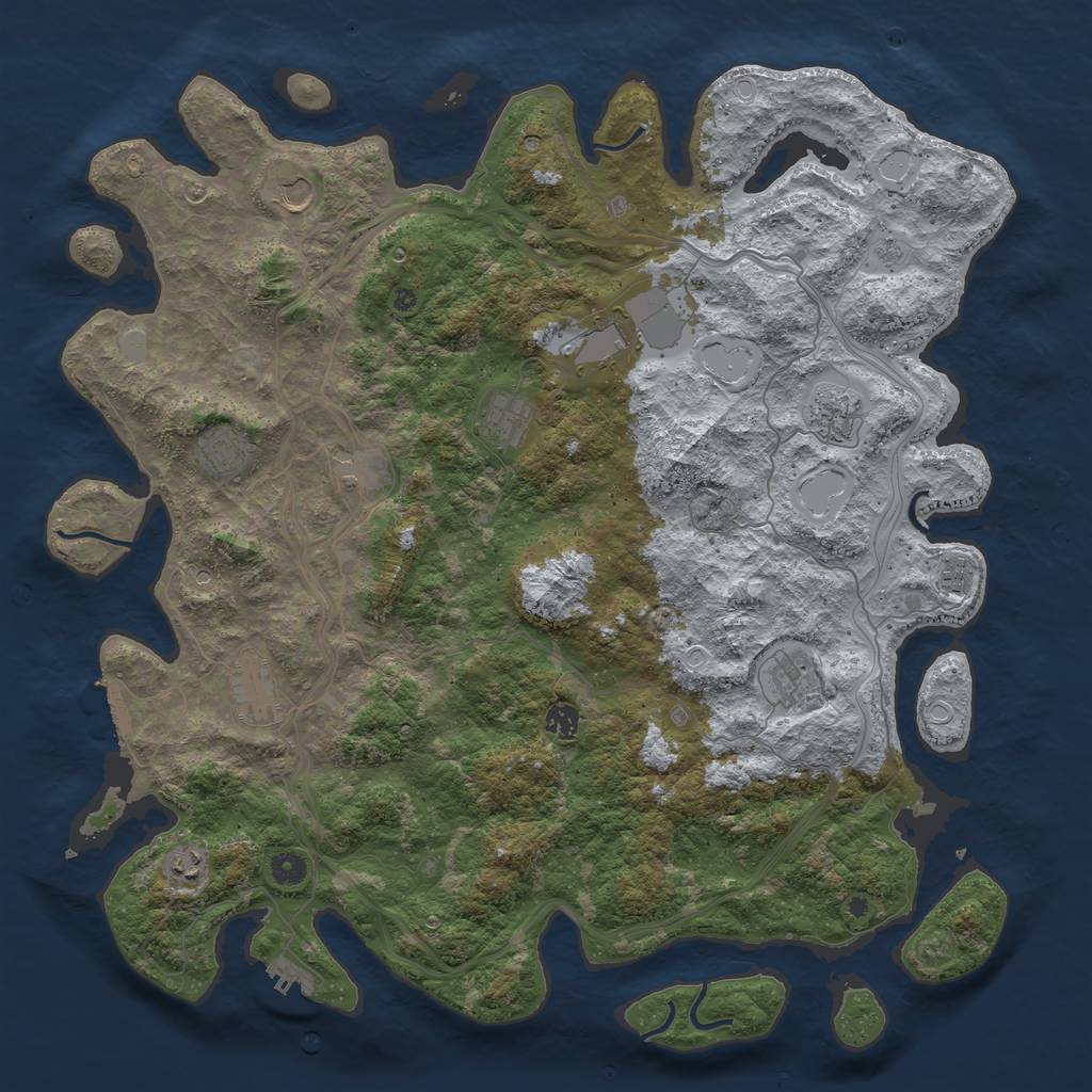 Rust Map: Procedural Map, Size: 4750, Seed: 15675, 20 Monuments