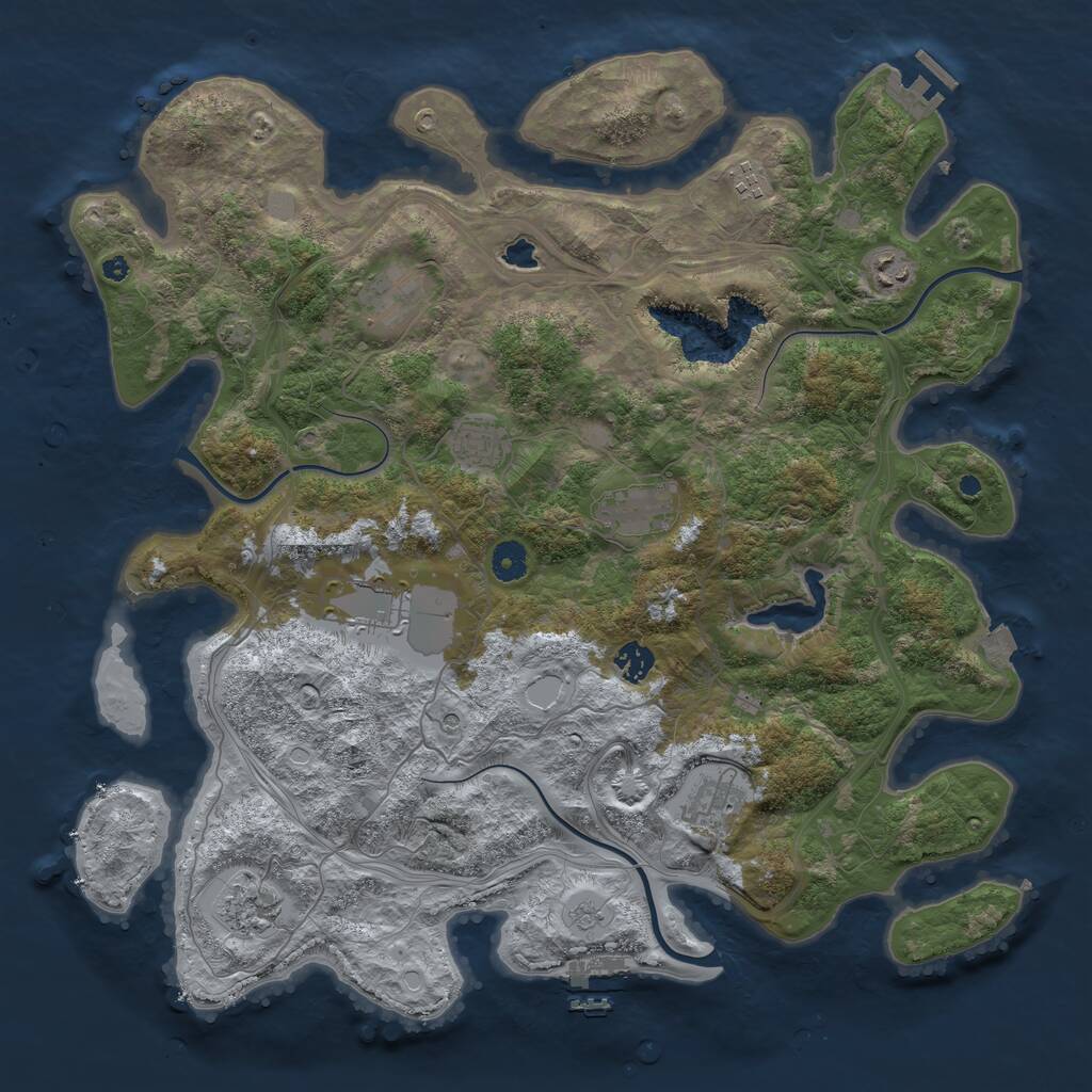 Rust Map: Procedural Map, Size: 4250, Seed: 32611169, 15 Monuments