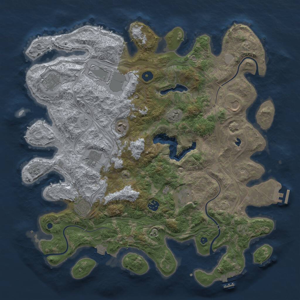Rust Map: Procedural Map, Size: 4250, Seed: 1710, 15 Monuments