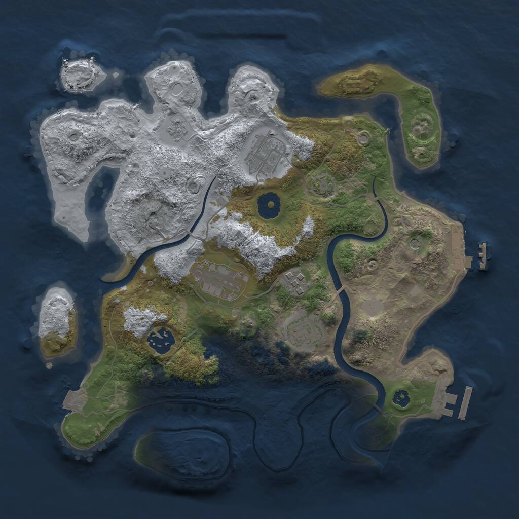 Rust Map: Procedural Map, Size: 3100, Seed: 43612765, 11 Monuments