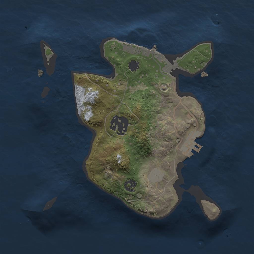 Rust Map: Procedural Map, Size: 2000, Seed: 382624483, 8 Monuments