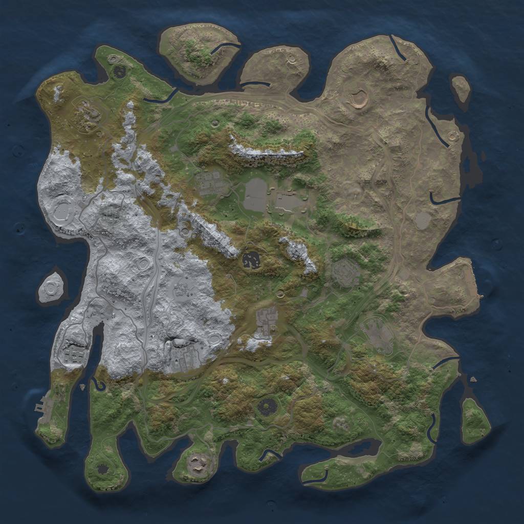 Rust Map: Procedural Map, Size: 4250, Seed: 652020209, 20 Monuments