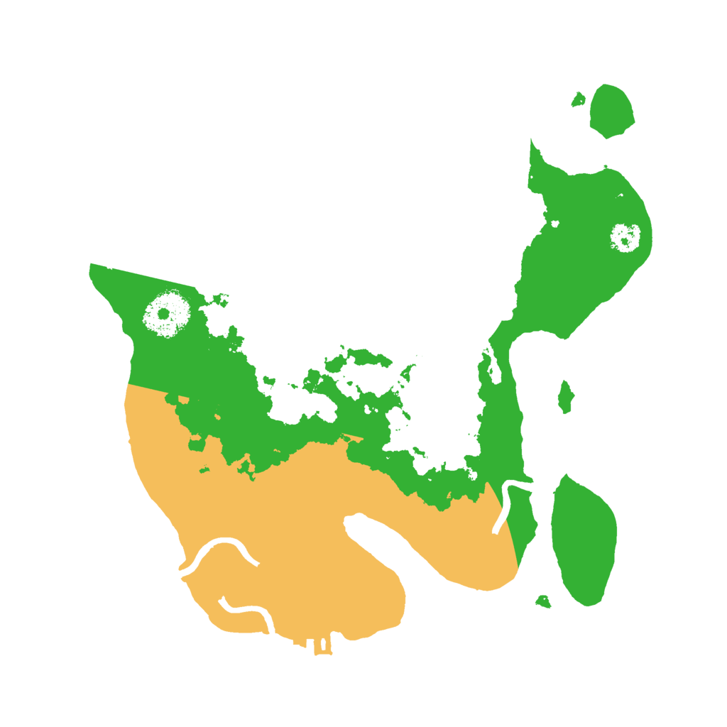 Biome Rust Map: Procedural Map, Size: 2500, Seed: 2029836