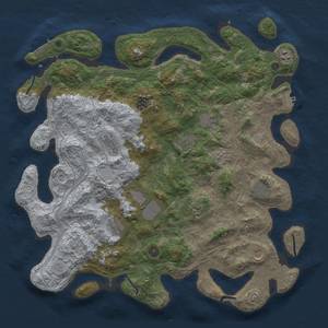 Thumbnail Rust Map: Procedural Map, Size: 4500, Seed: 1923334294, 20 Monuments