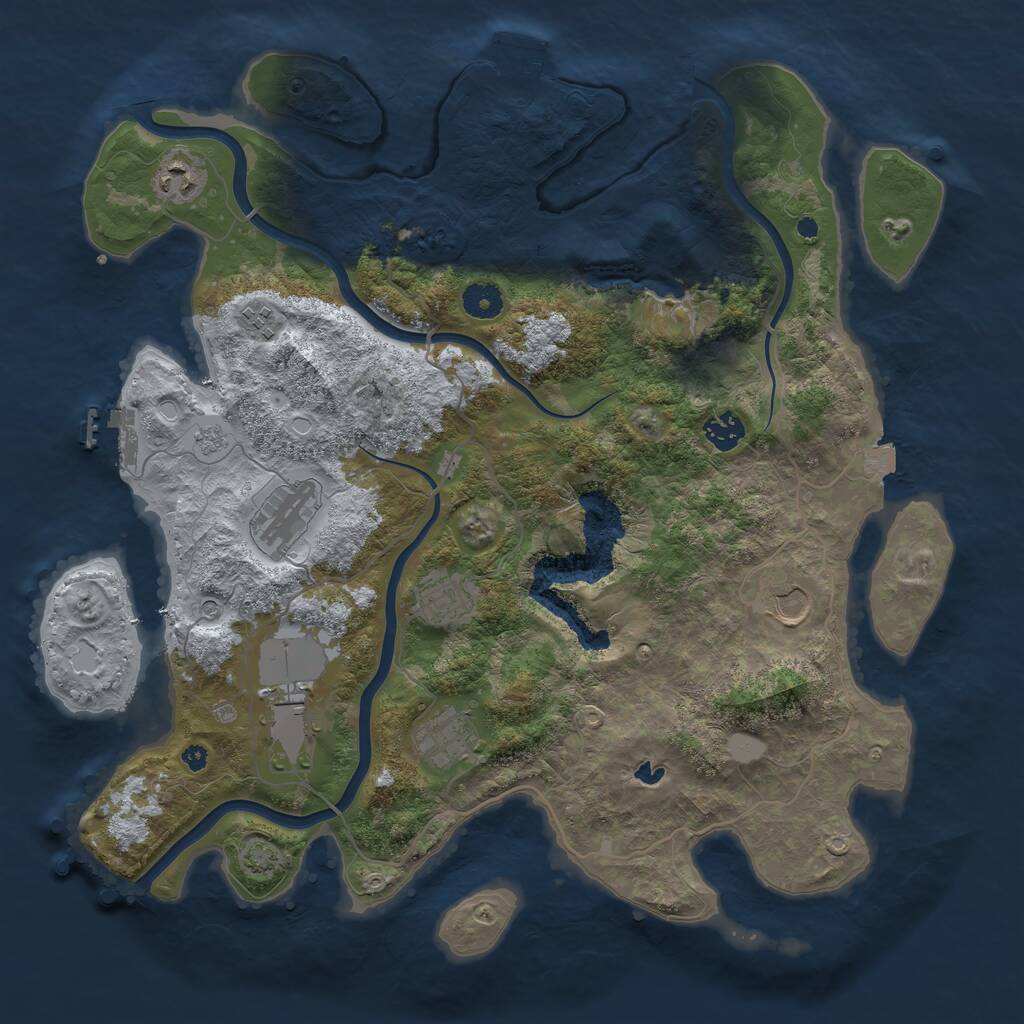 Rust Map: Procedural Map, Size: 4000, Seed: 559007426, 14 Monuments