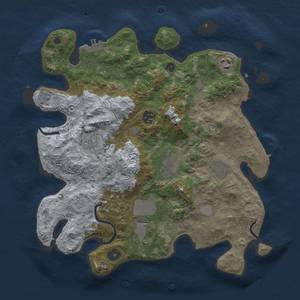 Thumbnail Rust Map: Procedural Map, Size: 3500, Seed: 31114842, 16 Monuments