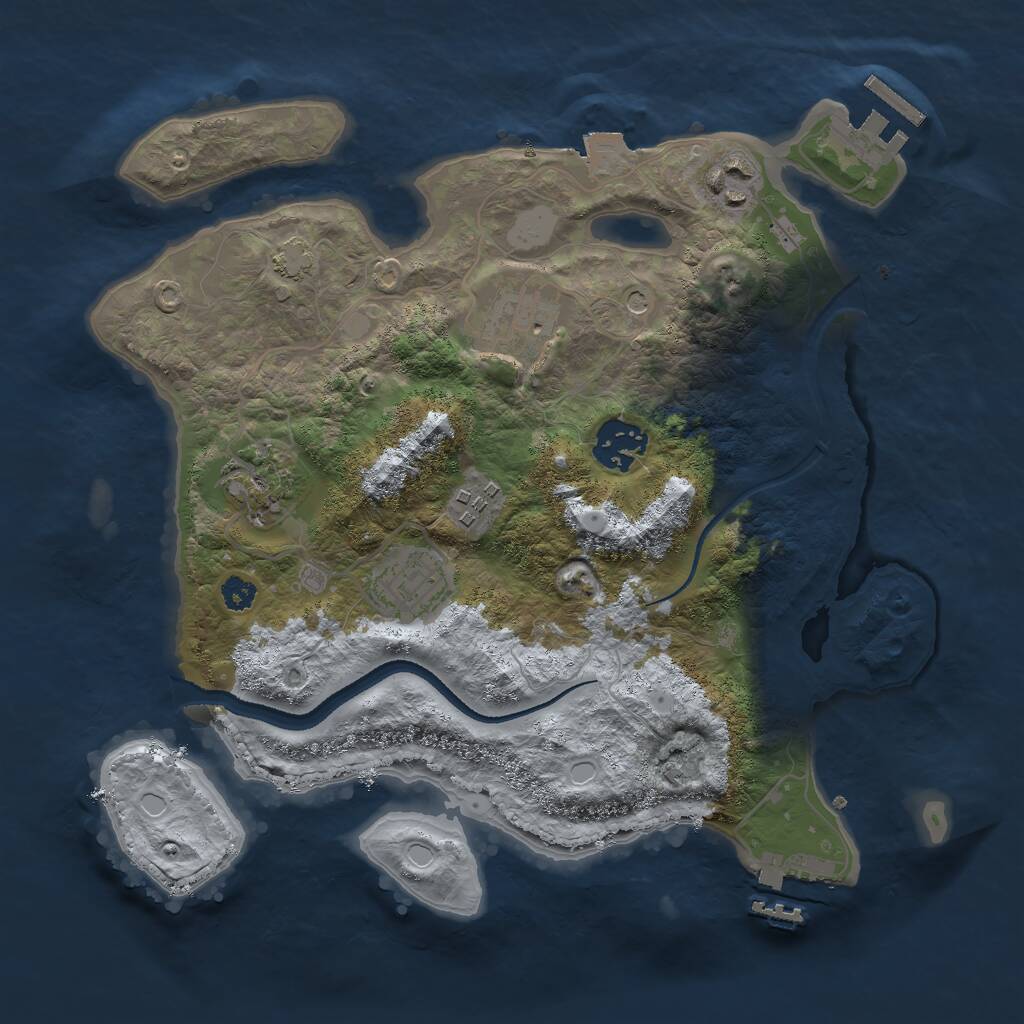 Rust Map: Procedural Map, Size: 3000, Seed: 312700806, 11 Monuments