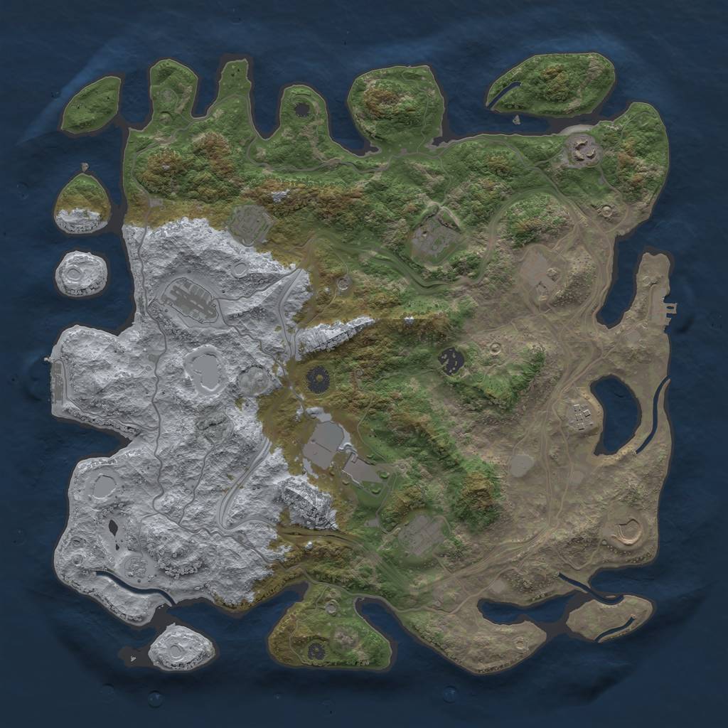 Rust Map: Procedural Map, Size: 4250, Seed: 96706736, 19 Monuments