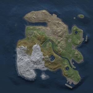 Thumbnail Rust Map: Procedural Map, Size: 2500, Seed: 11922960, 7 Monuments