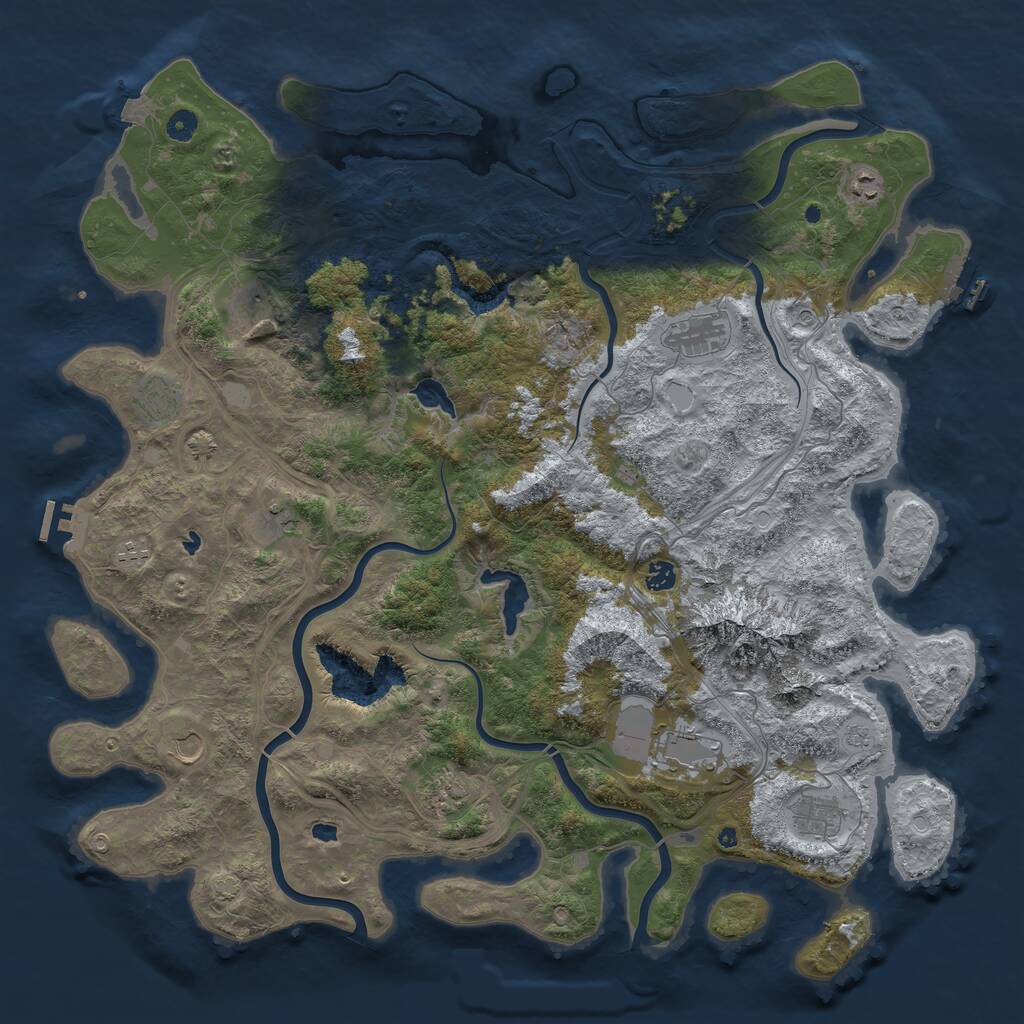 Rust Map: Procedural Map, Size: 5000, Seed: 79524987, 17 Monuments