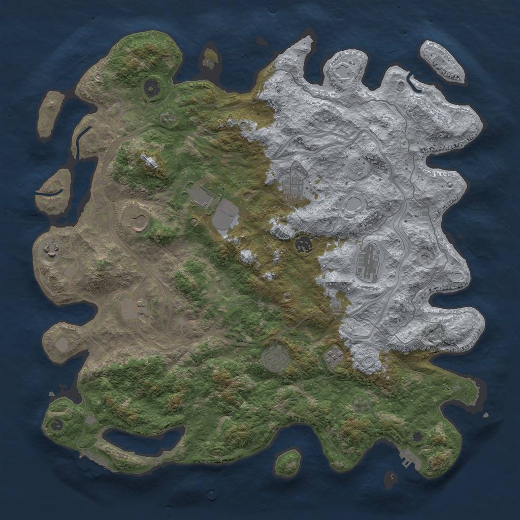 Rust Map: Procedural Map, Size: 4550, Seed: 20221105, 18 Monuments