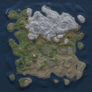 Thumbnail Rust Map: Procedural Map, Size: 3800, Seed: 320866159, 15 Monuments