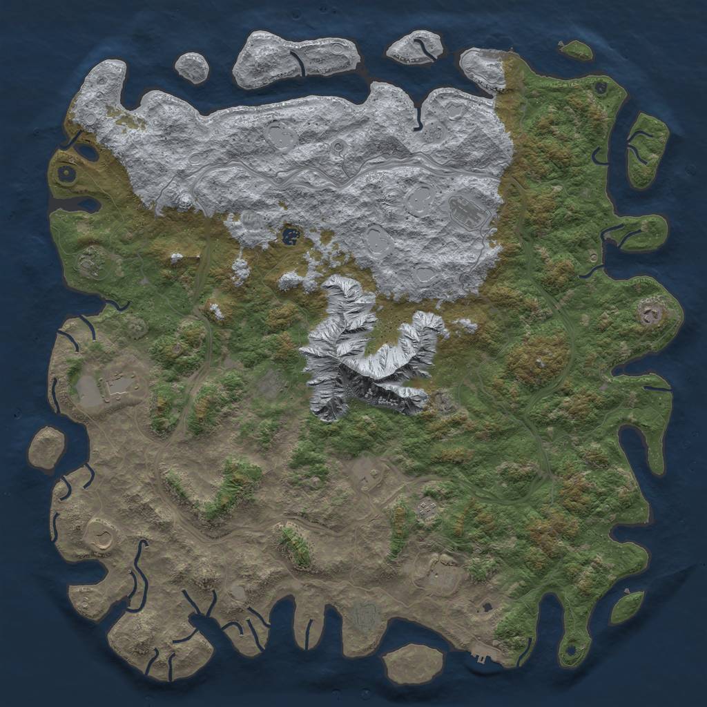 Rust Map: Procedural Map, Size: 6000, Seed: 1559512871, 20 Monuments