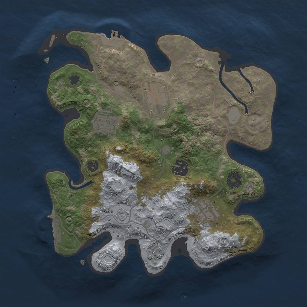 Rust Map: Procedural Map, Size: 2800, Seed: 6942021, 13 Monuments