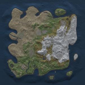 Thumbnail Rust Map: Procedural Map, Size: 3600, Seed: 39913668, 19 Monuments