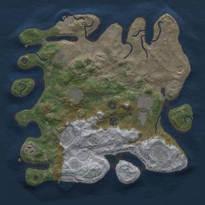 Thumbnail Rust Map: Procedural Map, Size: 3500, Seed: 1532661811, 19 Monuments