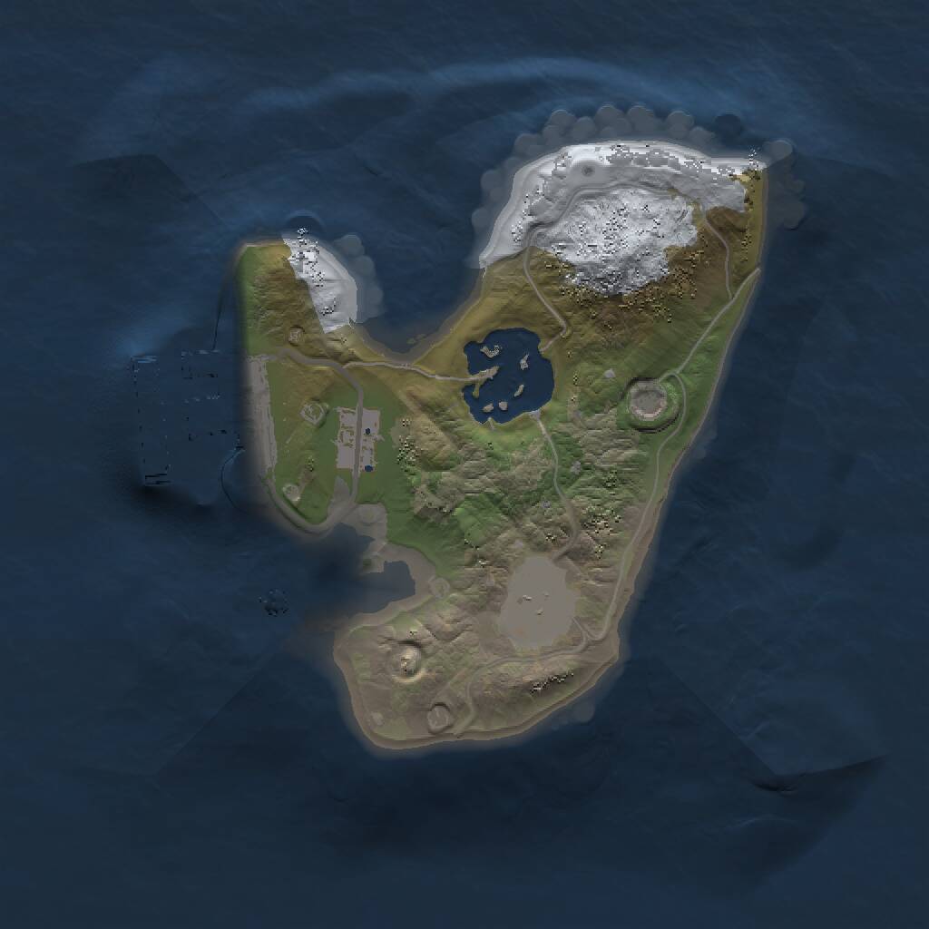 Rust Map: Procedural Map, Size: 1500, Seed: 90019, 3 Monuments