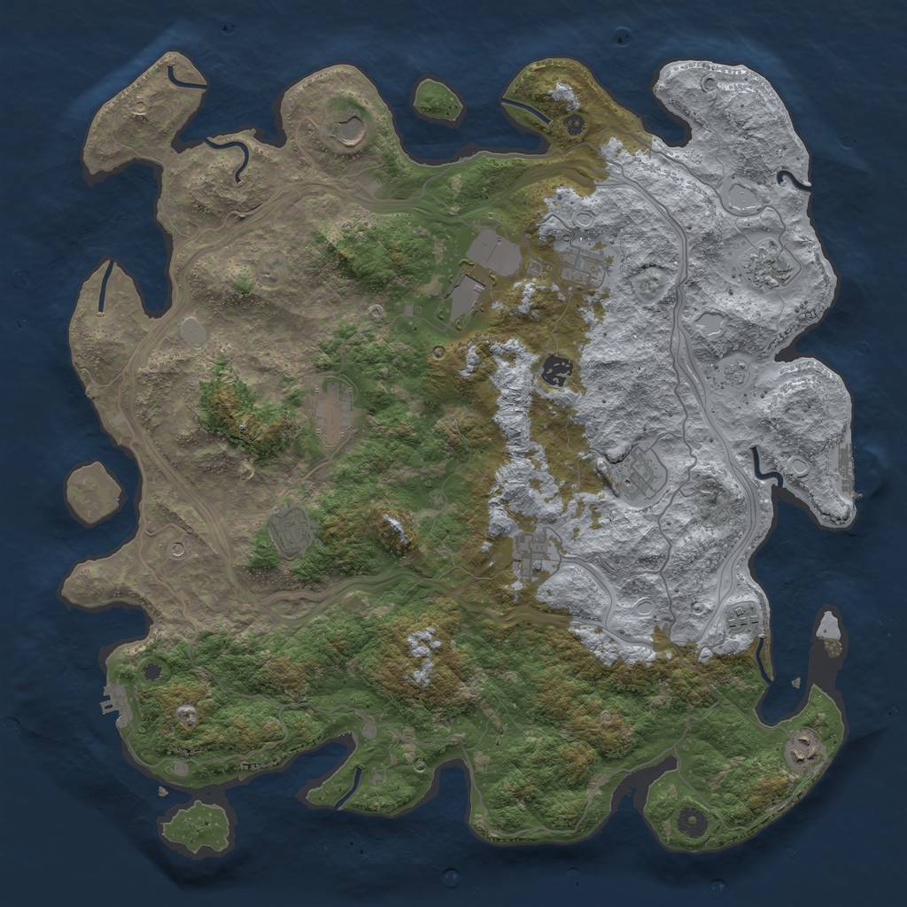 Rust Map: Procedural Map, Size: 4520, Seed: 27102022, 20 Monuments