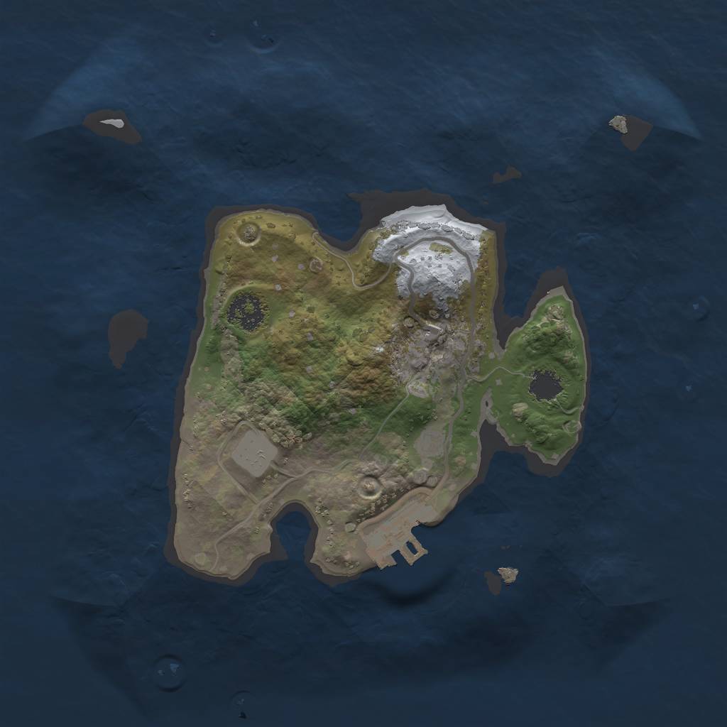 Rust Map: Procedural Map, Size: 2000, Seed: 1162176788, 6 Monuments