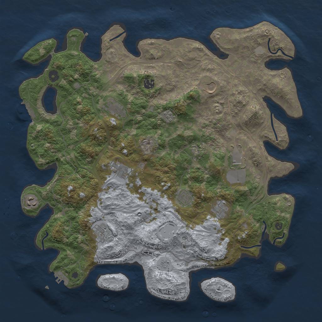 Rust Map: Procedural Map, Size: 4300, Seed: 2200, 20 Monuments