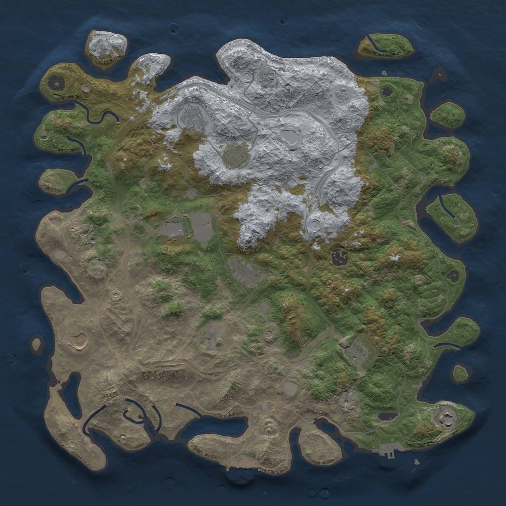 Rust Map: Procedural Map, Size: 4500, Seed: 777666, 20 Monuments