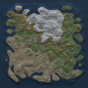 Thumbnail Rust Map: Procedural Map, Size: 4500, Seed: 777666, 20 Monuments