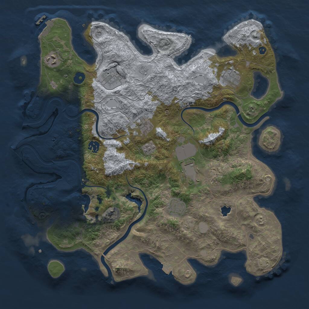 Rust Map: Procedural Map, Size: 4000, Seed: 19051997, 14 Monuments
