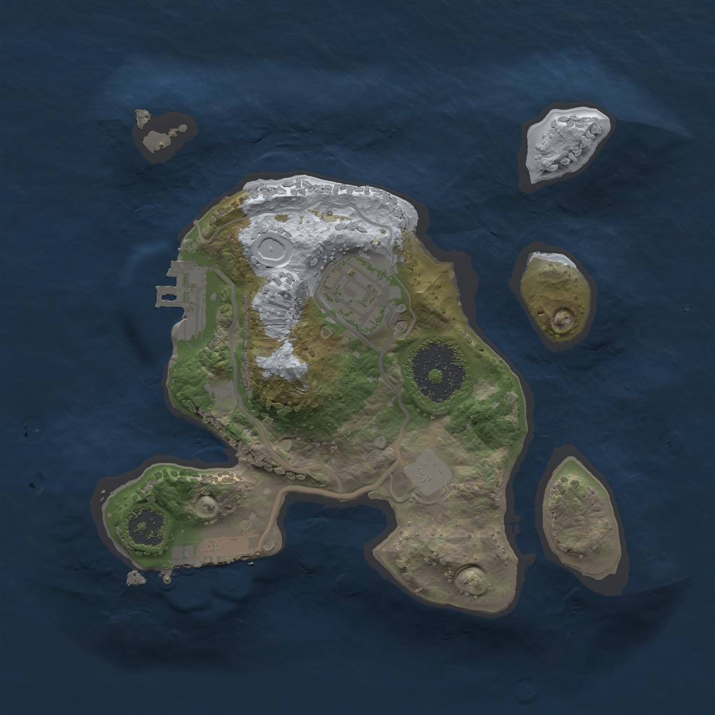 Rust Map: Procedural Map, Size: 2000, Seed: 120487345, 8 Monuments