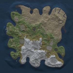 Thumbnail Rust Map: Procedural Map, Size: 3500, Seed: 222875525, 19 Monuments