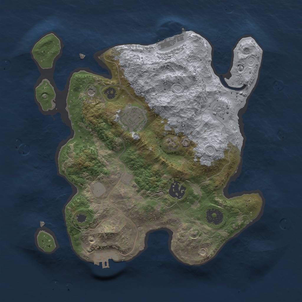 Rust Map: Procedural Map, Size: 2700, Seed: 694203717, 11 Monuments