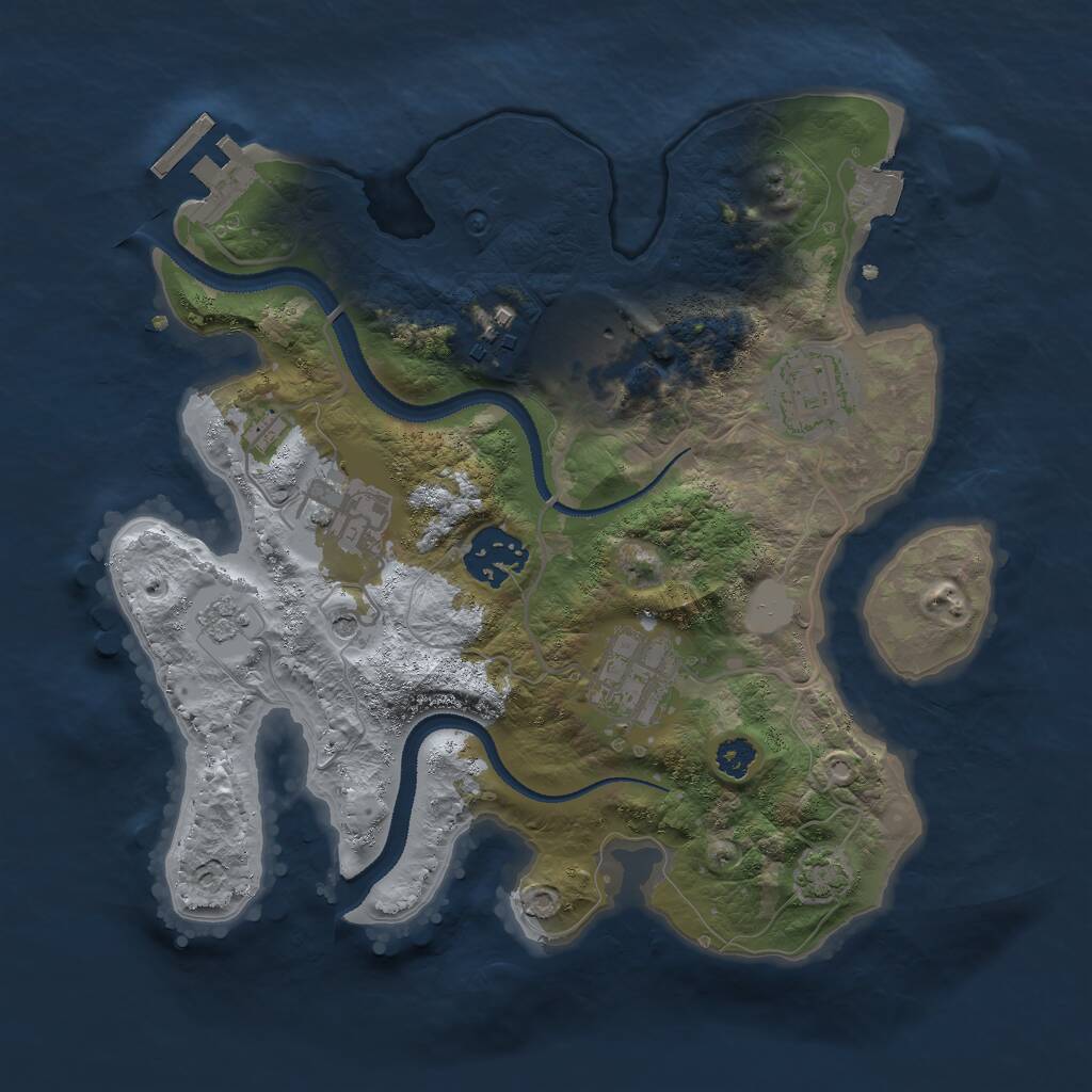 Rust Map: Procedural Map, Size: 2800, Seed: 5046583, 11 Monuments