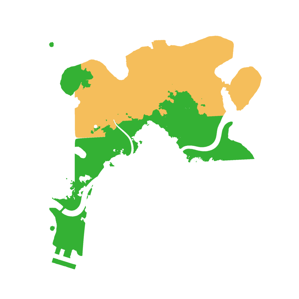 Biome Rust Map: Procedural Map, Size: 2500, Seed: 1403675037